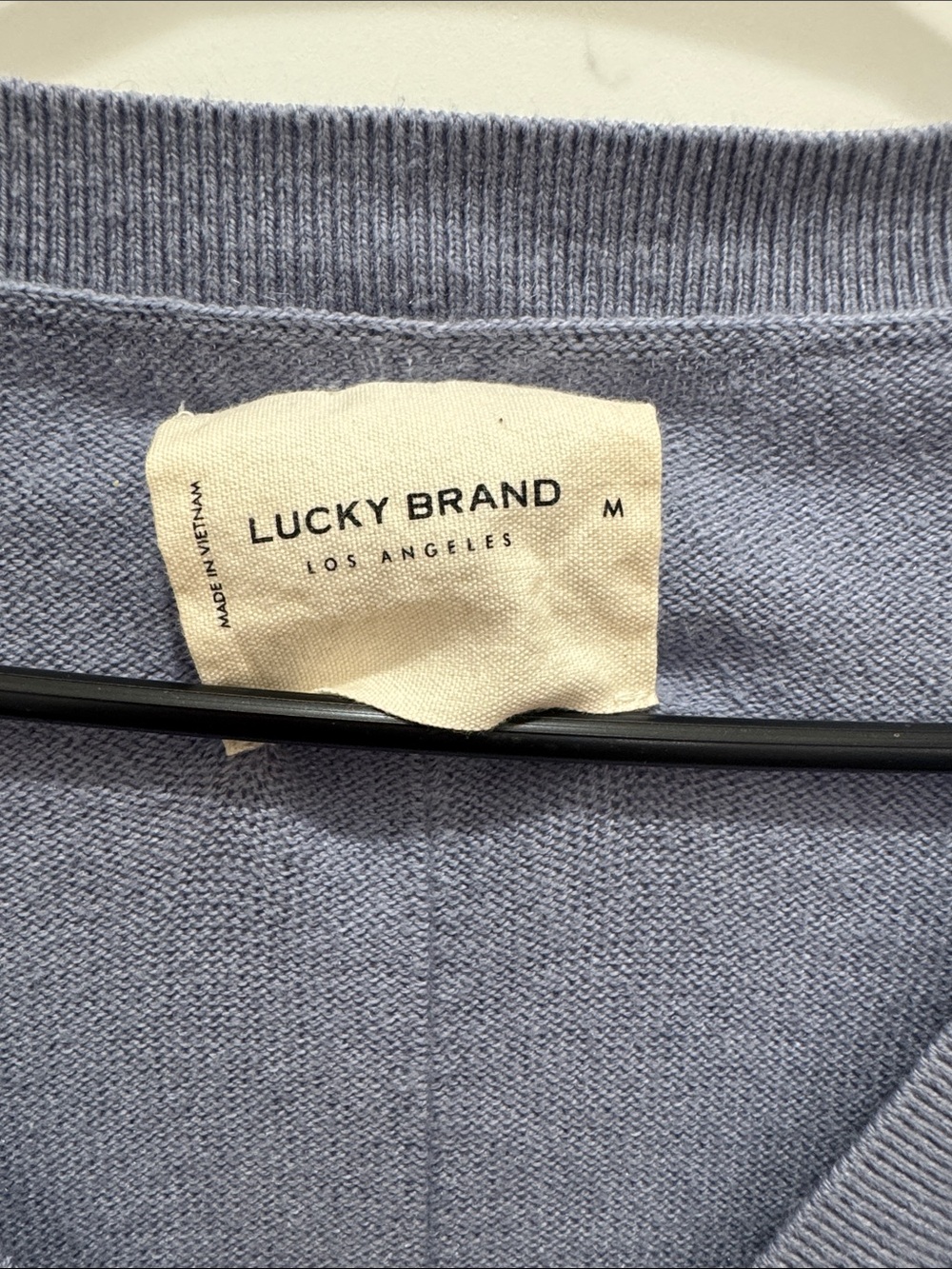 Lucky Brand Women's V-Neck Sweater in Dusty Blue - Picture 2 of 3